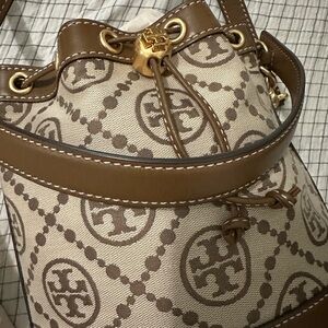 Tory Burch Tan and Brown Shoulder Bag